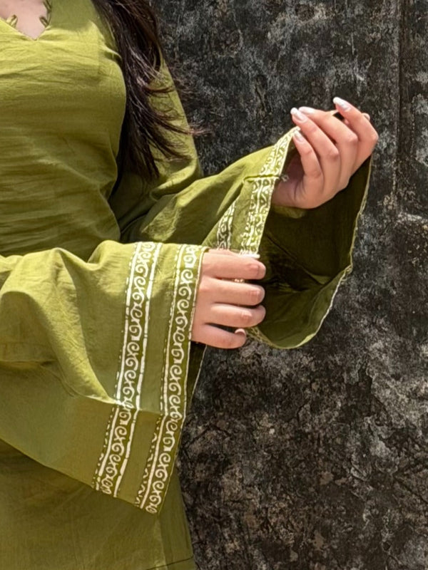 Olive Green Kurti for Women