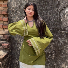 Olive Green Kurti for Women