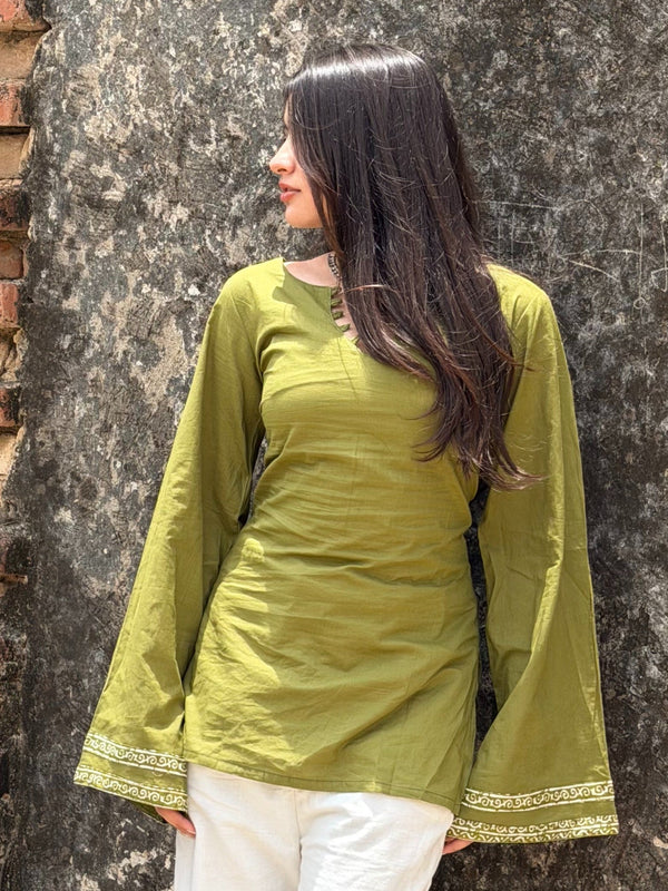 Olive Green Kurti for Women
