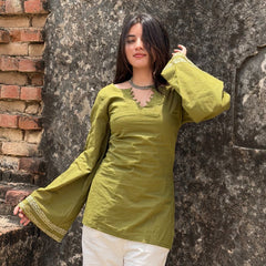 Olive Green Kurti for Women