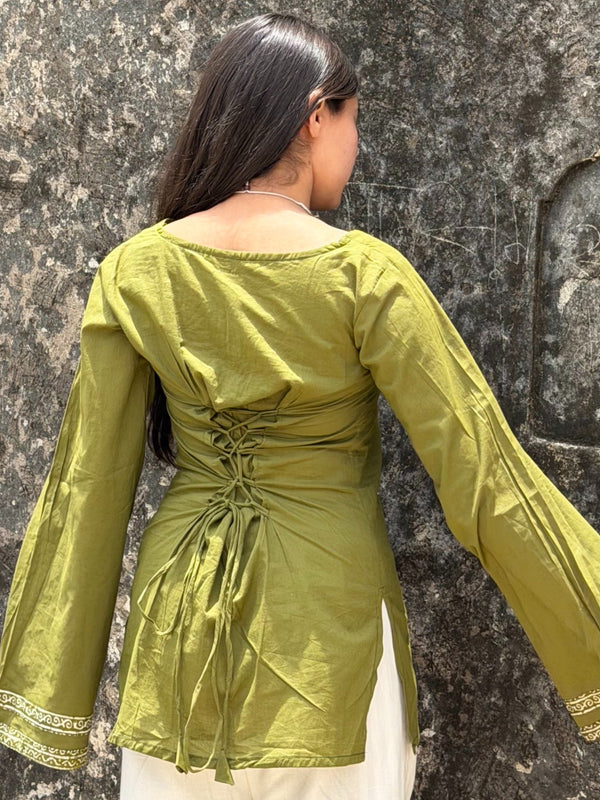Olive Green Kurti for Women