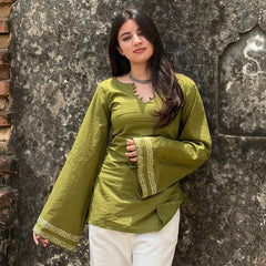 Olive Green Kurti for Women