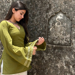 Olive Green Kurti for Women