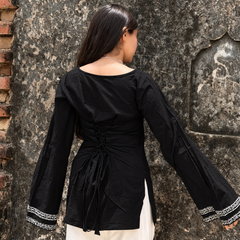 Black Cotton Kurti for Women