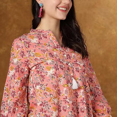 Women Pink Cotton Top