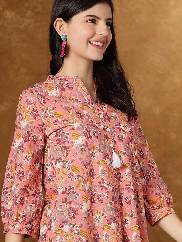 Women Pink Cotton Top