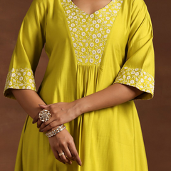  Printed Rayon Kurta Set – 