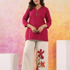 Women Pink Cotton Coord Set | Stylish Casual Set