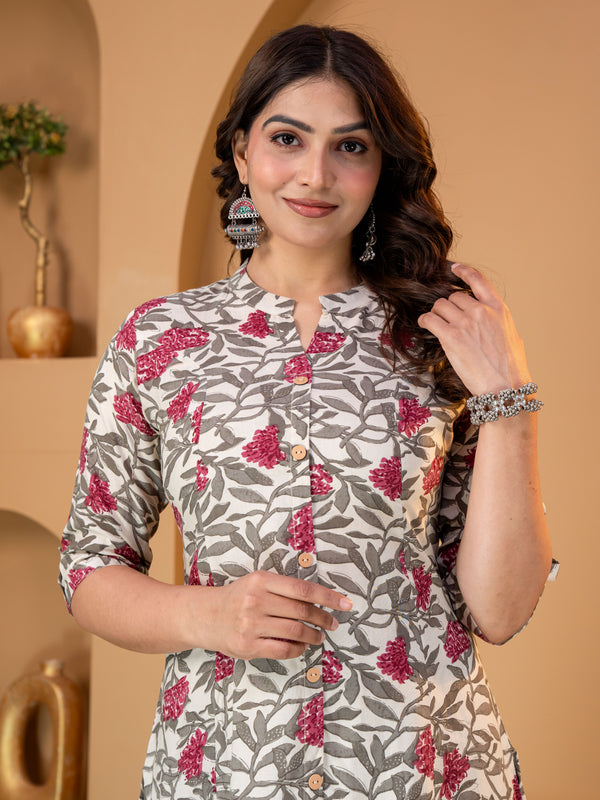 Red Rayon Kurta Palazzo Set for Women