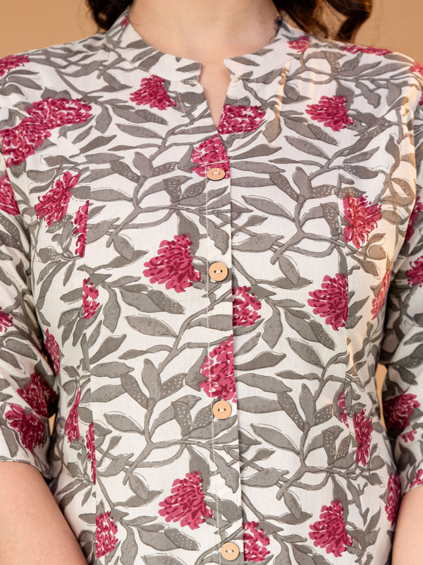 Red Rayon Kurta Palazzo Set for Women