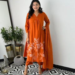 Pure Cotton Suit Set with Dupatta