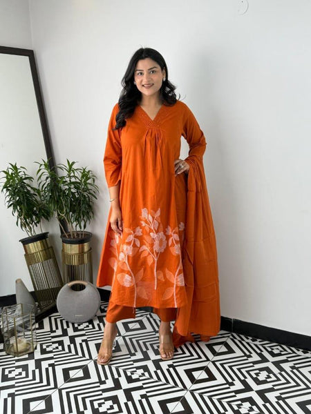 Pure Cotton Suit Set with Dupatta