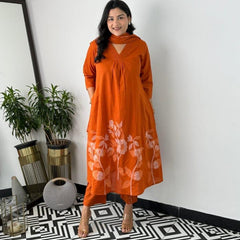  Peach Suit Set with Dupatta