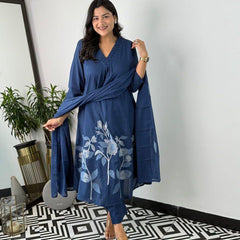 Cotton Suit Set with Dupatta