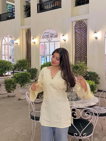 Ivory Muse Bell Sleeve Kurti